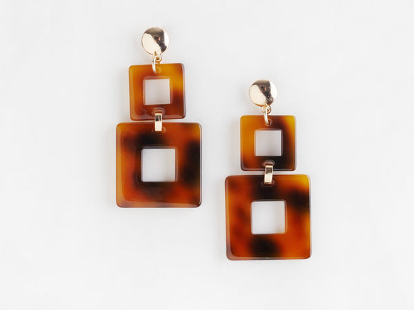 Toucan Earrings- Tortoiseshell
