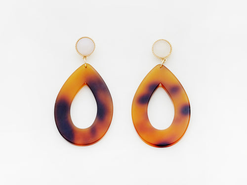 Carine Earrings- Tortoiseshell