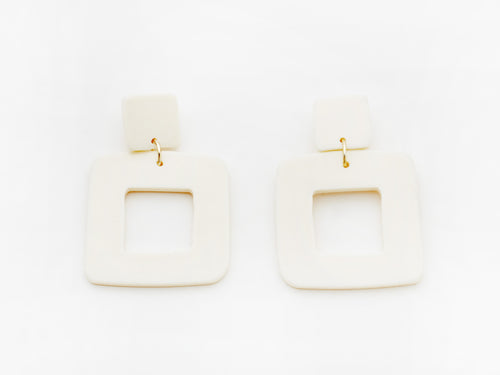 Lois Earrings- White