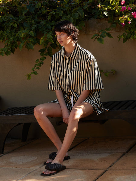 Bobby Shirt In Cream/Black