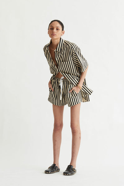 Bobby Shirt In Cream/Black