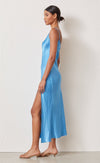 Frederic Asym Midi Dress- Azure
