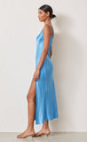 Frederic Asym Midi Dress- Azure