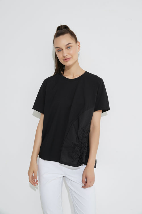 Ruched Top- Black