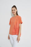 Ruched Top- Coral