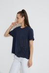 Ruched Top- Deep Navy