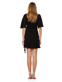 Emilie Wrap Dress- Black