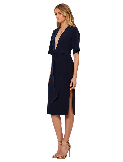 Bon Marche Plunge Dress- Ink