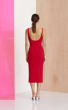 C'est Magnifique Midi Dress- Red