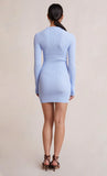 Harper Knit Mini Dress- Sky Blue