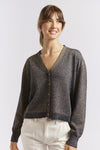 LUNA CARDI LUREX- BLACK LUREX