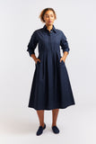 JUNIPER DRESS POPLIN NAVY