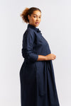 JUNIPER DRESS POPLIN NAVY