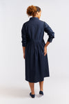 JUNIPER DRESS POPLIN NAVY