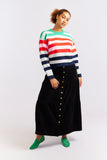 STRIPE TOOTSIE SWEATER- EMERALD