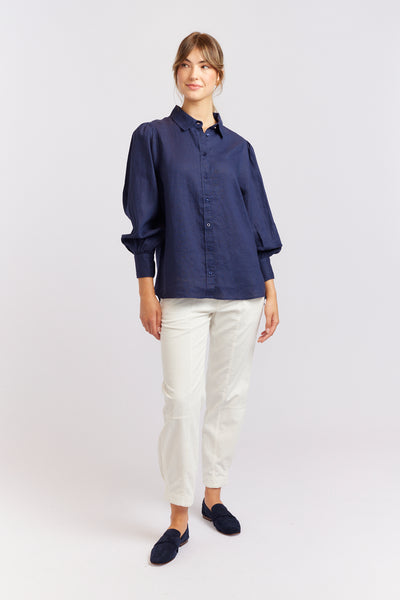 SOHO SHIRT NAVY LINEN