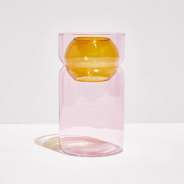 Balance Vase- Pink + Amber