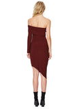 Love Ruler Asymmetrical Dress- Deep Rogue