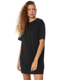 Lyon Logo Tee Dress- Black