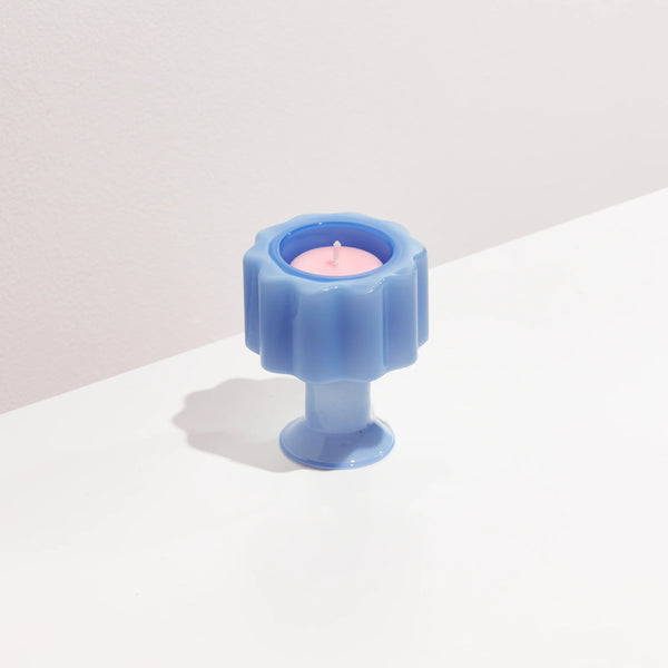 WAVE CANDLE HOLDER - BLUE