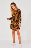 Bronx Dress- Rust Leopard
