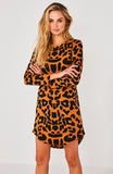 Bronx Dress- Rust Leopard