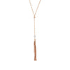 Before The Sunset Pearl Lariat- Rose Gold