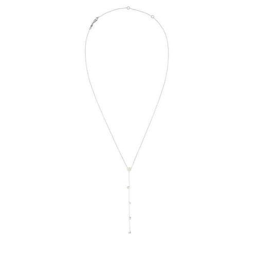 Before The Sunset Pearl Drop Necklace- Silver
