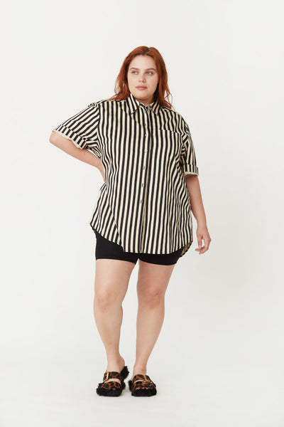 Bobby Shirt In Cream/Black