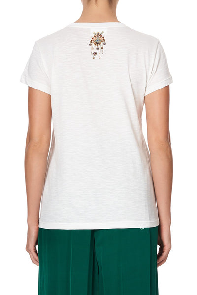 Slim Fit Round Neck T-Shirt- Emerald’s Orbit