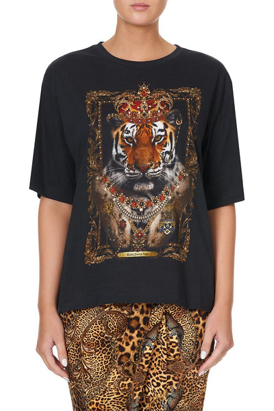 Relaxed Body And Sleeve Tee- Lady Lodge