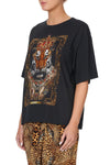 Relaxed Body And Sleeve Tee- Lady Lodge