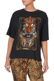 Relaxed Body And Sleeve Tee- Lady Lodge
