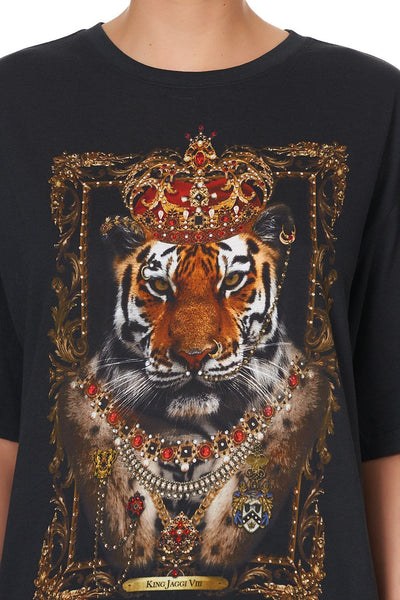 Relaxed Body And Sleeve Tee- Lady Lodge