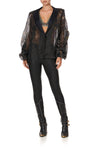 Ruched Sleeve Blazer - Punk of Primrose