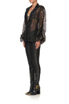 Ruched Sleeve Blazer - Punk of Primrose
