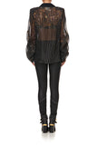 Ruched Sleeve Blazer - Punk of Primrose
