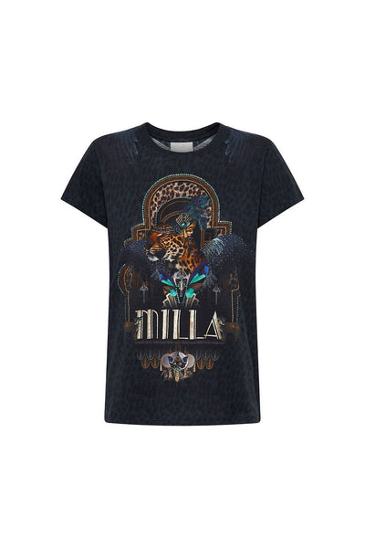 Slim Fit Round Neck T-Shirt- Dripping In Deco