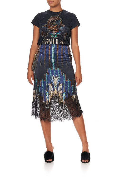Slim Fit Round Neck T-Shirt- Dripping In Deco