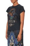 Slim Fit Round Neck T-Shirt- Dripping In Deco
