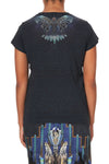 Slim Fit Round Neck T-Shirt- Dripping In Deco