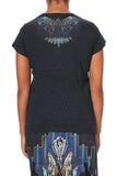 Slim Fit Round Neck T-Shirt- Dripping In Deco