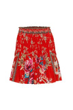 Shirred Panel Mini Skirt- And the Queen Wore Red