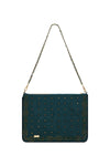 Zip Top Clutch Crossbody- Luxe Emerald