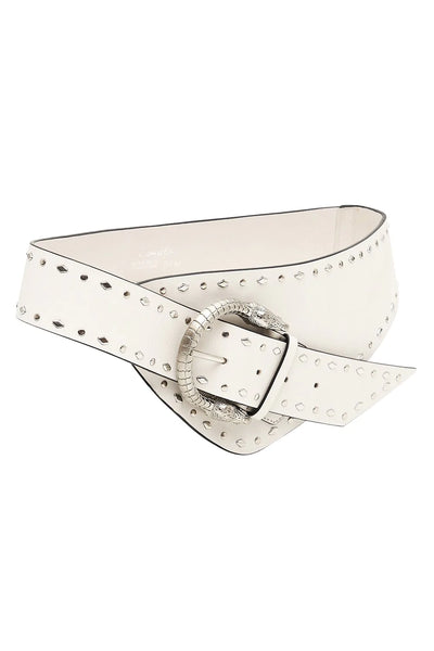 Asymmetric Belt- Solid White