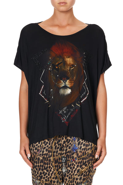 Loose Fit Round Neck Tee- Poetic Anarchy