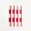 STRIPE CANDLE PACK - PINK + MAROON