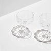 Two Wave Coupe Glasses- Clear