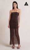 Checkmate Strapless Maxi Dress