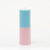 Two-Tone Pillar Candle- Cotton Candy